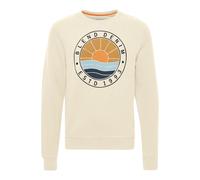 Longpullover BLEND "BHClios", Herren, Gr. L, cloud cream, Sweatware, 100% Baumwolle, regular fit normal, Rundhals, eingesetzt, Pullover Longpullover, Klassisches Sweatshirt mit Rundhalsausschnitt (714