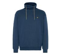 Longpullover BLEND "Sweatshirt BHLapol", Herren, Gr. S, blau (marineblaus), Obermaterial: 100% Baumwolle CO., Pullover Longpullover (70121138-S) marineblaus