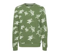 Longpullover BLEND "BHSweatshirt", Herren, Gr. M, dill, Sweatware, 60% Baumwolle, 40% Polyester, gemustert, regular fit normal, Rundhals, eng, Pullover Longpullover, Klassisches Sweatshirt mit Rundhal