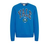 Longpullover BLEND "BHSweatshirt", Damen, Gr. XXL, blau (victoria blau), Sweatware, 60% Baumwolle, 40% Polyester, bedruckt, regular fit hüftlang, Rundhals, eng, Pullover Longpullover, Klassischer Swea