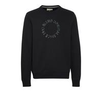 Longpullover BLEND "BHSweatshirt", Herren, Gr. XXL, schwarz, Sweatware, 50% Baumwolle, 50% Polyester, bedruckt, regular fit, Pullover Longpullover, Klassischer Sweatpullover mit Rundhalsausschnitt (22