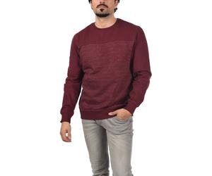 Longpullover BLEND "Sweatshirt BHTok", Herren, Gr. L, rot (tawny port), Obermaterial: 80% Baumwolle CO. 20% Polyester PES., Pullover Longpullover (14344026-L) tawny port