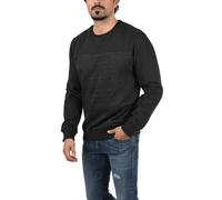 Longpullover BLEND "BHTok", Damen, Gr. L, schwarz, Sweatware, 80% Baumwolle, 20% Polyester, meliert, normal normal, Rundhals, eng, Pullover Longpullover, Klassisches Sweatshirt mit Rundhalsausschnitt 