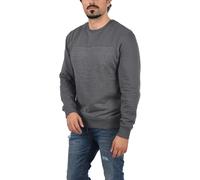 Longpullover BLEND "BHTok", Herren, Gr. M, iron gate, Sweatware, 80% Baumwolle, 20% Polyester, meliert, normal normal, Rundhals, eng, Pullover Longpullover, Klassisches Sweatshirt mit Rundhalsausschni