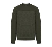 Longpullover BLEND "BHTok", Herren, Gr. M, deep depths, Sweatware, 80% Baumwolle, 20% Polyester, meliert, normal normal, Rundhals, eng, Pullover, Klassisches Sweatshirt mit Rundhalsausschnitt (2670152