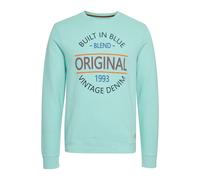 Longpullover BLEND "Sweatshirtpullover BHSweatshirt", Herren, Gr. XL, blau (canal blau), Obermaterial: 100% Baumwolle CO., Sweatshirts Longpullover (49470747-XL) canal blau