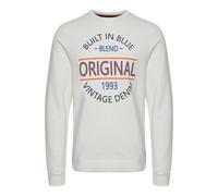 Longpullover BLEND "Sweatshirtpullover BHSweatshirt", Herren, Gr. XL, weiß (snow weiß), Obermaterial: 100% Baumwolle CO., Sweatshirts Longpullover (66099833-XL) snow weiß