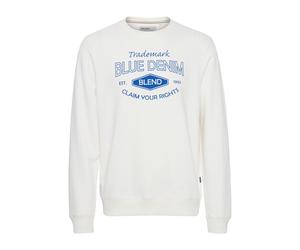 Longpullover BLEND "Sweatshirtpullover BHSweatshirt", Herren, Gr. XL, weiß (snow weiß), Obermaterial: 100% Baumwolle CO., Sweatshirts Longpullover (27884732-XL) snow weiß