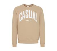 Longpullover CASUAL FRIDAY "Sweatshirt CFSage", Herren, Gr. L, beige (silber mink), Obermaterial: 100% Baumwolle CO., Sweatshirts Longpullover (66393937-L) silber mink