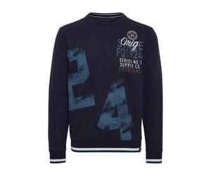Longpullover FQ1924 "Sweatshirtpullover FQMangus", Herren, Gr. L, blau (navy blazer), Obermaterial: 60% Baumwolle CO. 40% Polyester PES., Sweatshirts Longpullover (75544226-L) navy blazer