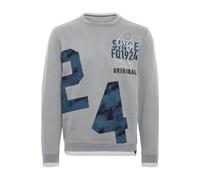 FQ1924 FQMangus Herren Sweatshirt Pullover Pulli mit Rundhals-Ausschnitt, Größe:XL, Farbe:Zink Mix (200275)