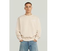 Longpullover G-STAR "90s Logo Sweatshirt", Herren, Gr. M, weißbait, Obermaterial: 100% Baumwolle, Pullover Longpullover (92495333-M) weißbait