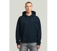 Longpullover G-STAR "A Line Loose Hoodie Sweatshirt", Herren, Gr. S, blau (dk patriot blau), Obermaterial: 100% Baumwolle, Pullover Longpullover (24508168-S) dk patriot blau