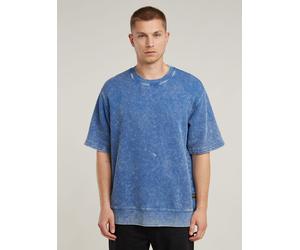 Longpullover G-STAR "Acid Wash Loose Sweater", Herren, Gr. L, acid dutch blau, Obermaterial: 100% Baumwolle, Pullover Longpullover (59317061-L) acid dutch blau