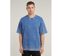 Longpullover G-STAR "Acid Wash Loose Sweater", Herren, Gr. M, acid dutch blau, Obermaterial: 100% Baumwolle, Pullover Longpullover (59317061-M) acid dutch blau