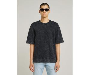 Longpullover G-STAR "Acid Wash Loose Sweater", Herren, Gr. XL, acid dk schwarz, Obermaterial: 100% Baumwolle, Pullover Longpullover (97207039-XL) acid dk schwarz