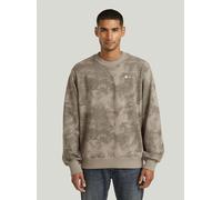 G-Star Longpullover Allover-Print Sweatshirt Herren Gr. L 100% Baumwolle elephant skin archival