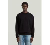 Longpullover G-STAR "GS-01 Relaxed Sweatshirt", Herren, Gr. M, schwarz (dk schwarz), Obermaterial: 100% Baumwolle, Pullover Longpullover (63009131-M) dk schwarz