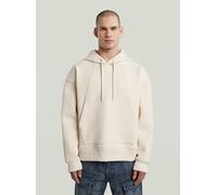 Longpullover G-STAR "Loose Hoodie Sweater", Herren, Gr. S, weißbait, Obermaterial: 64% Polyester, 32% Baumwolle, 4% Elasthan, Pullover Longpullover (39132244-S)