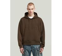 Longpullover G-STAR "Loose Hoodie Sweater", Herren, Gr. XXL, deep braun, Obermaterial: 64% Polyester, 32% Baumwolle, 4% Elasthan, Pullover Longpullover (46663241-XXL) deep braun
