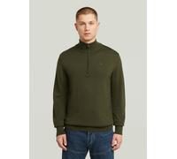 Longpullover G-STAR "Premium Core Half Zip Knit", Herren, Gr. M, asfalt, Obermaterial: 100% Wolle, Pullover Longpullover (62623120-M) asfalt