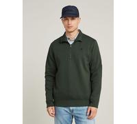 Longpullover G-STAR "Premium Core Half Zip Sweater", Herren, Gr. S, graphite, Obermaterial: 55% Baumwolle, 45% Polyester, Pullover Longpullover (62033032-S) graphite