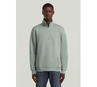 Longpullover G-STAR "Premium Core Half Zip Sweater", Herren, Gr. S, iceberg grün, Obermaterial: 55% Baumwolle, 45% Polyester, Pullover Longpullover (44965208-S) iceberg grün