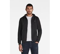 Longpullover G-STAR "Premium Core Hooded Zip Sweater", Herren, Gr. S, dk schwarz, Obermaterial: 55% Baumwolle, 45% Polyester, Pullover Longpullover (46689261-S) dk schwarz