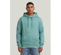 Longpullover G-STAR "Premium Core Hoodie Sweater", Herren, Gr. S, mineral blau, Obermaterial: 55% Baumwolle, 45% Polyester, Pullover Longpullover (21334118-S)