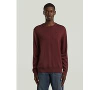 Longpullover G-STAR "Premium Core Knit", Herren, Gr. XL, port rot, Obermaterial: 100% Wolle, Pullover Longpullover (72315834-XL) port rot