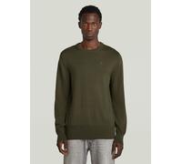 Longpullover G-STAR "Premium Core Knit", Herren, Gr. XS, grün (asfalt), Obermaterial: 100% Wolle, Pullover Longpullover (59049761-XS) asfalt