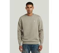 Longpullover G-STAR "Premium Core Sweater", Herren, Gr. M, elephant skin, Obermaterial: 55% Baumwolle, 45% Polyester, Pullover Longpullover (74464708-M) elephant skin
