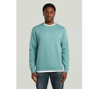 Longpullover G-STAR "Premium Core Sweater", Herren, Gr. M, mineral blau, Obermaterial: 55% Baumwolle, 45% Polyester, Pullover Longpullover (65455157-M) mineral blau