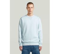 Longpullover G-STAR "Premium Core Sweatshirt", Herren, Gr. XL, baby blau, Obermaterial: 55% Baumwolle, 45% Polyester, Pullover Longpullover (31850759-XL) baby blau