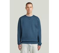 Longpullover G-STAR "Premium Core Sweatshirt", Herren, Gr. XXL, rank blau, Obermaterial: 55% Baumwolle, 45% Polyester, Pullover Longpullover (58275238-XXL) rank blau
