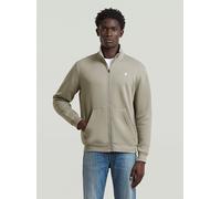 Longpullover G-STAR "Premium Core Track Jacket Sweater", Herren, Gr. S, elephant skin, Obermaterial: 55% Baumwolle, 45% Polyester, Pullover Longpullover (14103160-S) elephant skin