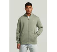 Longpullover G-STAR "Premium Core Track Jacket Sweater", Herren, Gr. XXL, grün (lt orphus), Obermaterial: 55% Baumwolle, 45% Polyester, Pullover Longpullover (69185127-XXL) lt orphus