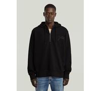 G-STAR Script Half Zip Hoodie Schwarz XS dark black D27763-D566-6484-XS