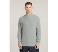 Longpullover G-STAR "Serrated Knitted Skipper", Herren, Gr. XL, grau (gs mercury gd), Obermaterial: 100% Baumwolle, Pullover Longpullover (14024400-XL) gs mercury gd