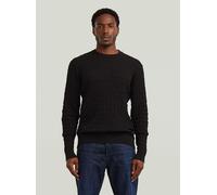 Longpullover G-STAR "Strick mit Kettenstruktur", Herren, Gr. XXL, dk schwarz, Obermaterial: 50% Baumwolle, 50% Polyacryl, Pullover Longpullover (43261563-XXL) dk schwarz
