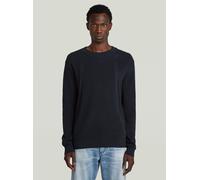 Longpullover G-STAR "Structure Knit Pullover", Herren, Gr. M, salute, Obermaterial: 100% Baumwolle, Pullover Longpullover (50746440-M) salute