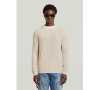 Longpullover G-STAR "Structure Knit Pullover", Herren, Gr. XL, weißbait, Obermaterial: 100% Baumwolle, Pullover Longpullover (44832166-XL) weißbait