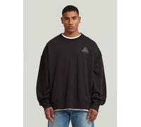 Longpullover G-STAR "Triangle Graphic Sweatshirt", Herren, Gr. M, dk schwarz, Obermaterial: 100% Baumwolle, Pullover Longpullover (97689842-M) dk schwarz