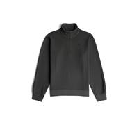 Longpullover G-STAR "Unit Washed Half Zip Sweatshirt", Herren, Gr. L, grau (dk schwarz gd), Obermaterial: 100% Baumwolle, Pullover Longpullover (93285163-L) dk schwarz gd