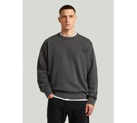 Longpullover G-STAR "Unit Washed Sweatshirt", Herren, Gr. M, dk schwarz gd, Obermaterial: 100% Baumwolle, Pullover Longpullover (47163669-M) dk schwarz gd