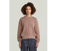 Longpullover G-STAR "Washed Relaxed Sweater", Damen, Gr. L, braun (twilight mauve gd), Obermaterial: 100% Baumwolle, Pullover Longpullover (34027114-L) twilight mauve gd