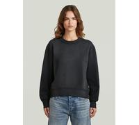Longpullover G-STAR "Washed Relaxed Sweater", Damen, Gr. S, dk schwarz gd, Obermaterial: 100% Baumwolle, Pullover Longpullover (25211621-S) dk schwarz gd