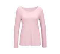 Longpullover GOLDNER "Kurzgröße Kombistarkes Langarmshirt mit tonaler Zierkante", Damen, Gr. 25, rosa, Obermaterial: 90% Viskose CV. 10% Elasthan EL., Sonstiges, Pullover Longpullover, Ohne (70151261-