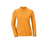 Longpullover GOLDNER "Kurzgröße Stehkragenshirt mit Langarm", Damen, Gr. 23, orange (safran), Obermaterial: 92% Baumwolle CO. 8% Elasthan EL., Sonstiges, Pullover Longpullover, Ohne (72689606-23) safr