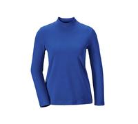 Longpullover GOLDNER "Stehkragenshirt mit Langarm", Damen, Gr. 48, blau (royalblau), Obermaterial: 92% Baumwolle CO. 8% Elasthan EL., Pullover Longpullover (58986537-48) royalblau